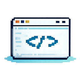 Ventana de código pixel-art